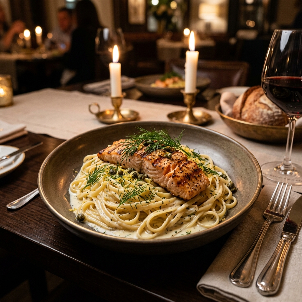 Linguine mit Lachs